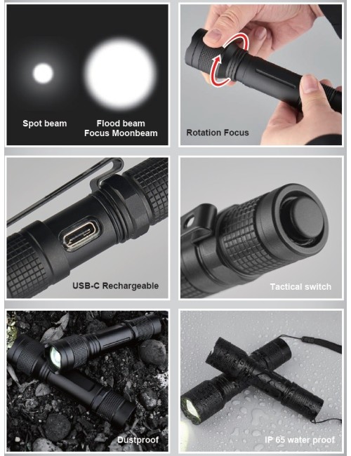 LINTERNA RECARGABLE MW LR250 - 250Lm