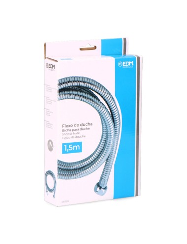 Flexo de ducha de acero inoxidable cromo 1,5 m