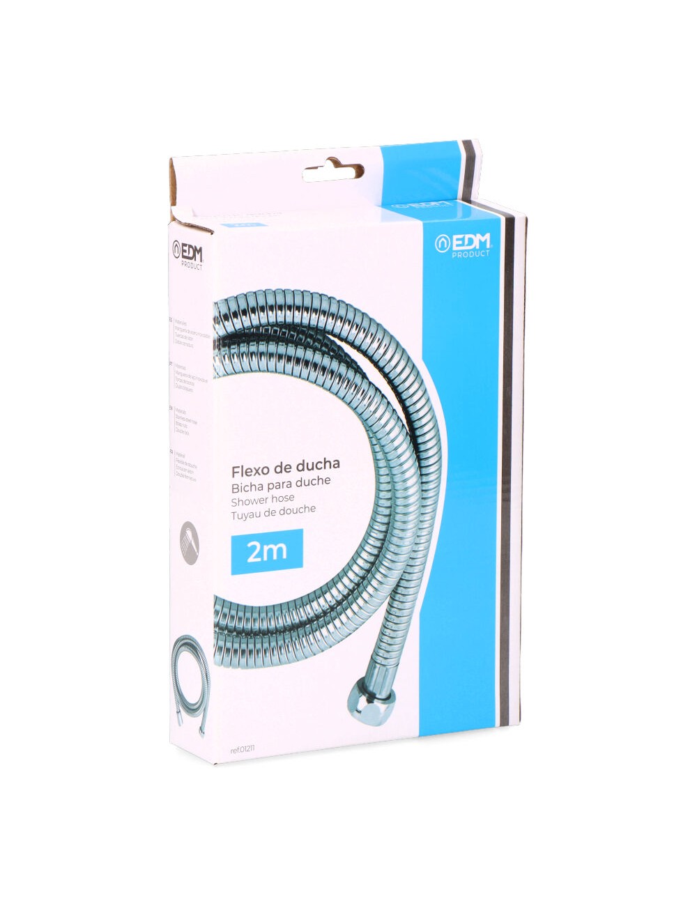 Flexo de ducha de acero inoxidable cromo 2 m