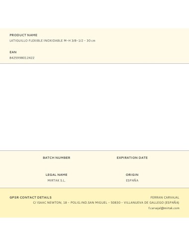 Latiguillo flexible inoxidable m-h 3/8-1/2 - 30 cm