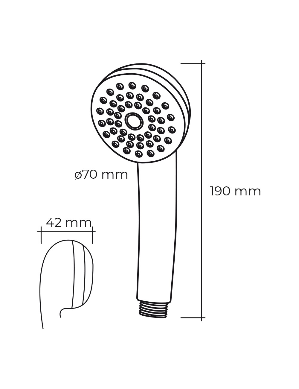 Mango de ducha anticalcareo color cromo