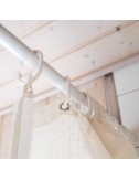 Barra de cortina blanca 125 - 220 cm