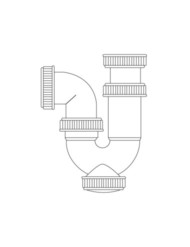 Sifon curvo extensible 1" 1/2" sin valvula