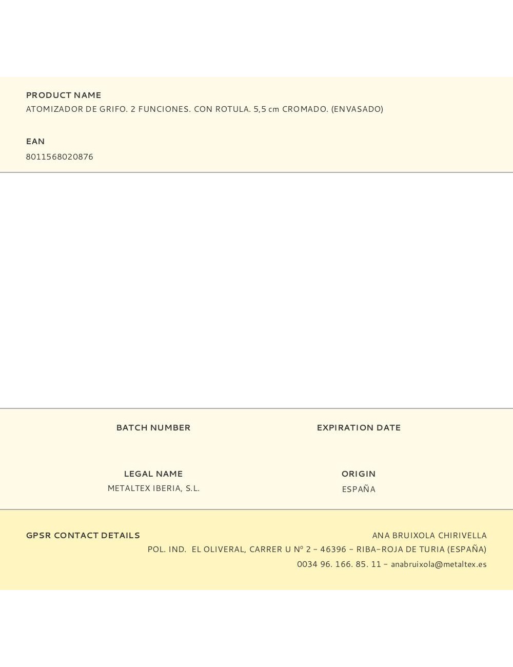 Atomizador de grifo. 2 funciones. con rotula. 5,5 cm cromado. (envasado)