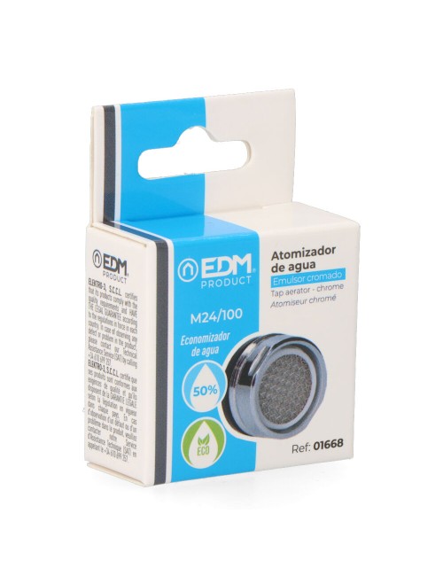 Atomizador - economizador de caudal de agua. para grifo. color cromado. macho 24/100