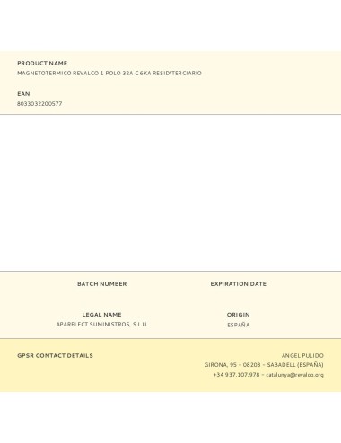 Magnetotermico revalco 1 polo 32a c 6ka resid/terciario