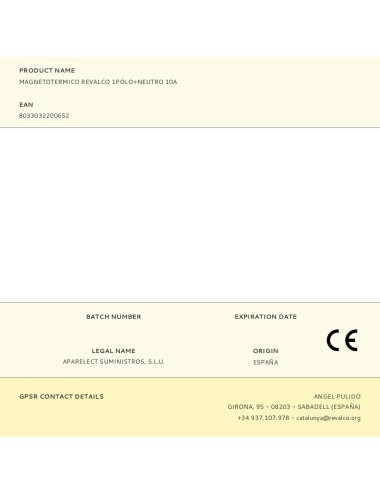 Magnetotermico revalco 1polo+neutro 10a