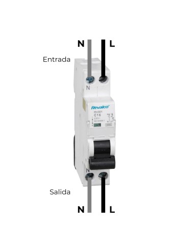 Magnetotermico revalco 1 polo+neutro 16a (estrecho)