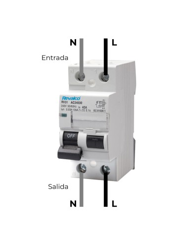 Interruptor diferencial 2 polos revalco 25a