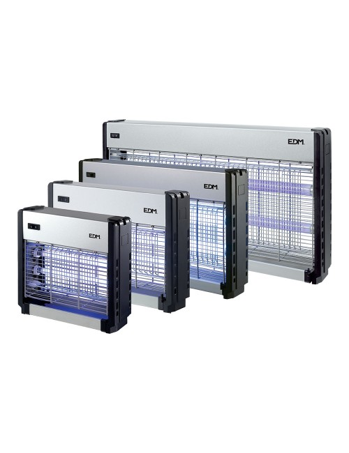 Mata insectos profesional eléctrico, cromo/negro, 2 x 15w 100 m 48 x 9 x 30 cm