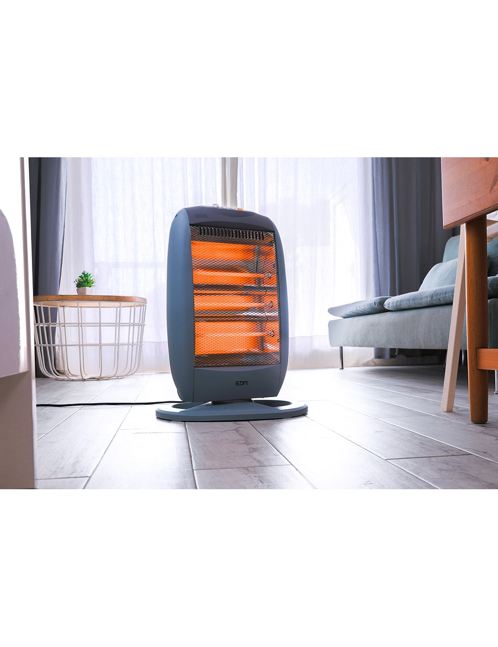 Estufa de cuarzo oscilante 400 / 800 / 1200 w anti-vuelco