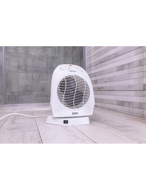 Calefactor compacto oscilante 1000 - 2000 w blanco
