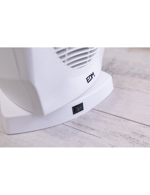 Calefactor compacto oscilante 1000 - 2000 w blanco