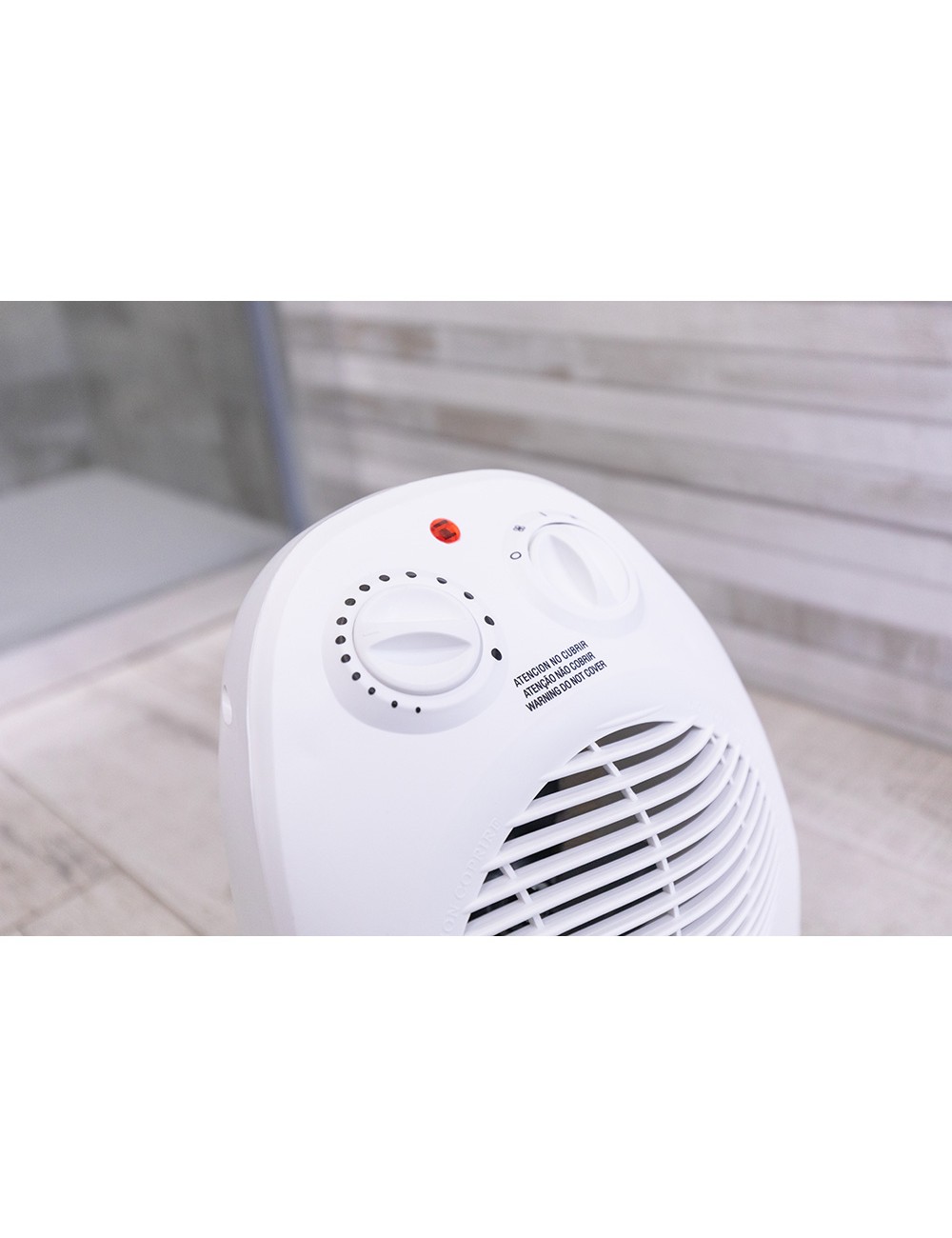 Calefactor compacto oscilante 1000 - 2000 w blanco