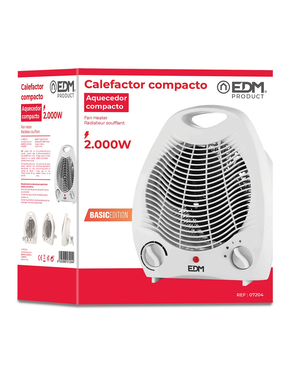 Calefactor compacto 1000 - 2000 w blanco