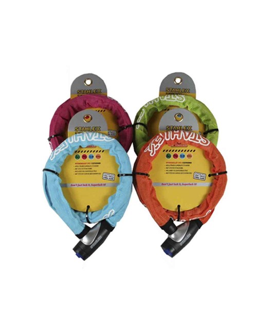 Candado blindado 15mm 90cm colores surtidos