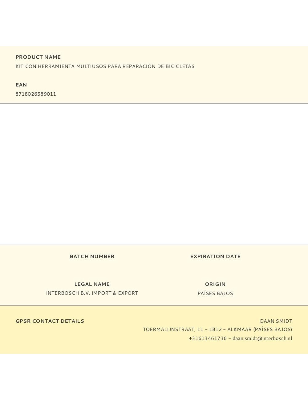 Kit con herramienta multiusos para reparación de bicicletas