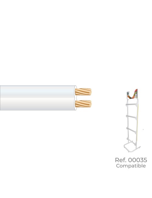 Paralelo 2x1,50mm blanco "audio" euro/m (bobina pequeña ø200x80mm)