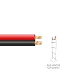 Paralelo 2x1,50mm rojo y negro "audio" euro/m (bobina pequeña ø200x80mm)