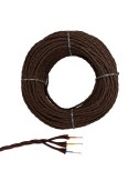 Cable paralelo textil trenzado h07v-k 3 g 2,50 mm marrón euro/m