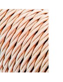 Carrete cable textil trenzado h03vv-f 2 x 0,75 mm beige, 25 m