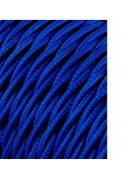 Carrete cable textil trenzado h03vv-f 2 x 0,75 mm azul, 25 m