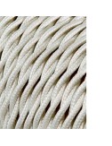 Carrete cable textil trenzado h03vv-f 2 x 0,75 mm algodón, 25 m
