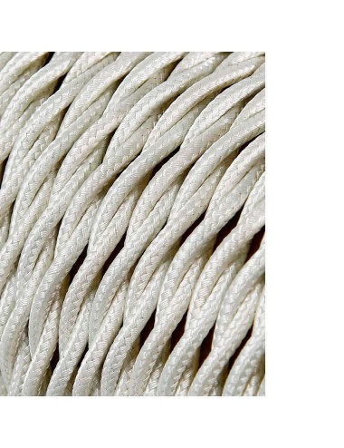 Carrete cable textil trenzado h03vv-f 2 x 0,75 mm algodón, 25 m