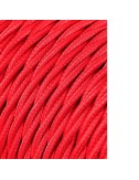 Carrete cable textil trenzado h03vv-f 2 x 0,75 mm rojo, 25 m