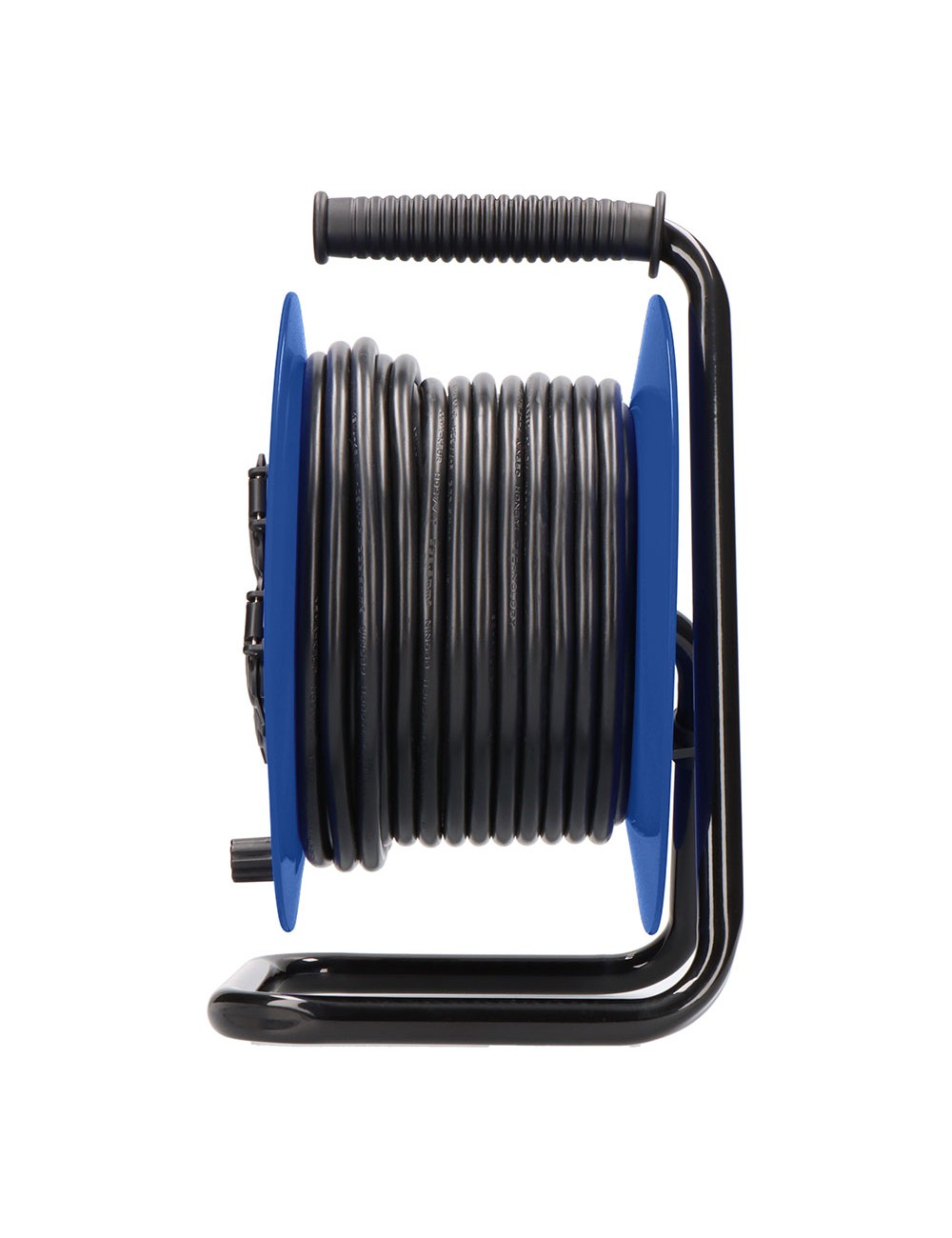 Enrollacables 25 m 3 g 2,50 mm 4 tomas bipolares con t/tl con tapas profesional con protector termico 3000w 230v