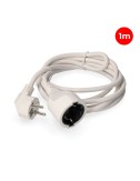 Prolongador con 1 toma 2p+t, 16a 250v~ 1 m de cable h05vv-f 3g1,5mm, blanco