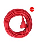 Prolongador con 1 toma 2p+t, 16a 250v~ 10 m de cable h05vv-f 3g1,5mm, rojo