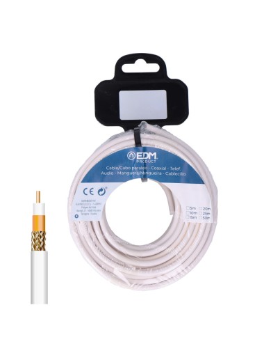 Carrete cable coaxial apantallado cobre 10 m