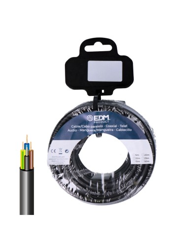 Carrete manguera tubular vv-k06/1kv 4 g 2,50 mm negra, 15 m