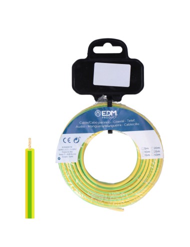 Carrete cablecillo h07z1-k 4,00 mm bicolor, 15 m