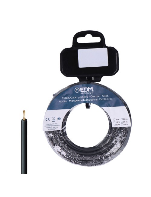 Carrete cablecillo h07z1-k 6,00 mm negro, 25 m