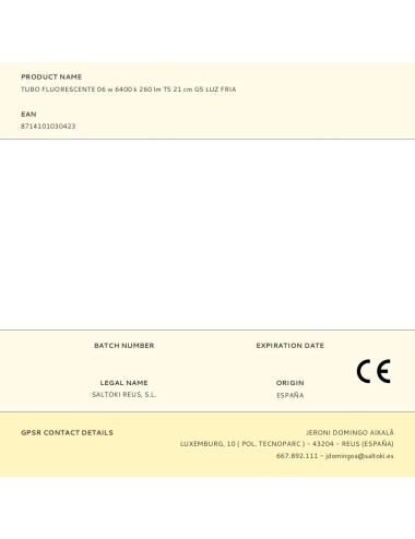 Tubo fluorescente 06 w 6400 k 260 lm t5 21 cm g5 luz fria