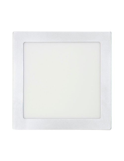 Downlight led superficie cuadrado blanco 20 w 1500 lm 4000 k luz dia 22 x 22 x 3 cm