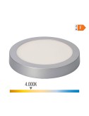 Downlight led superficie redondo cromado 20 w 1500 lm 4000 k luz dia ø 22 x 3,5 cm