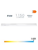 Regleta led 13 w 6500 k luz fria 1150 lm 83,8 x 3,5 x 3.8 cm