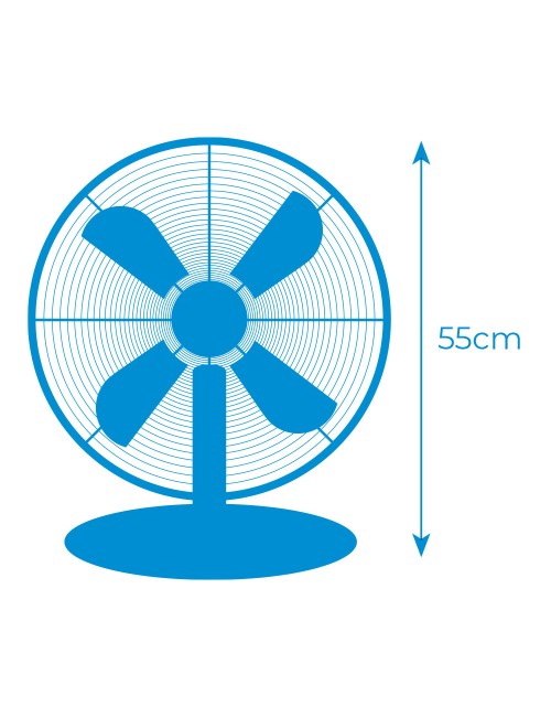 Ventilador de sobremesa. color cromado. potencia: 60w 61,7 db aspas: ø40 cm