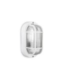 Aplique oval modelo tarragona ip54 1 x e27 40 w 11,4 x 20,2 x 10 cm, blanco