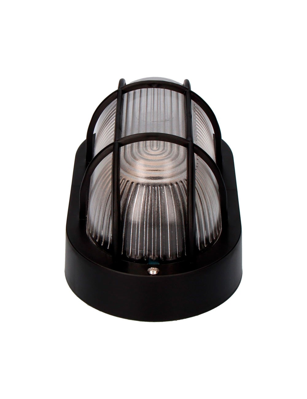 Aplique oval modelo tarragona ip54 1 x e27 40 w 11,4 x 20,2 x 10 cm, negro