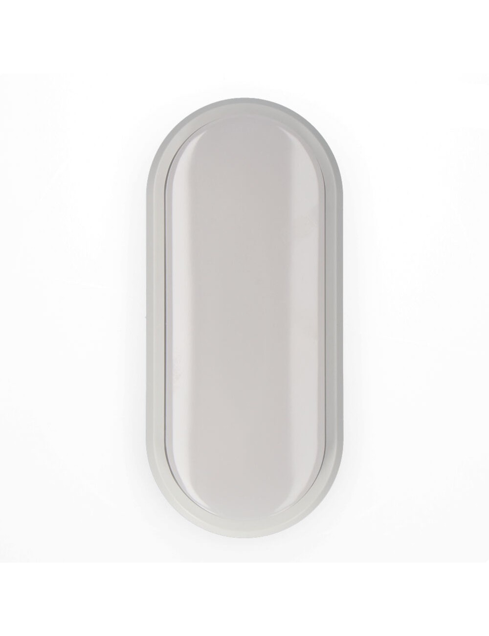 Aplique led oval 18 w 1950 lm 4000 k luz dia ip54 23 x 10,5 x 5,7 cm