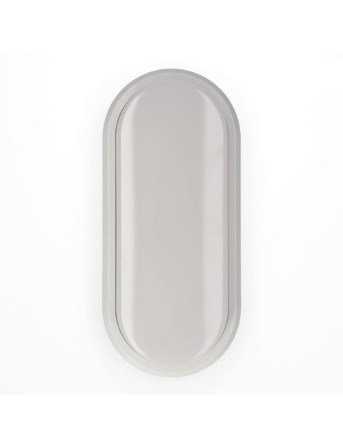 Aplique led oval 18 w 1950 lm 4000 k luz dia ip54 23 x 10,5 x 5,7 cm