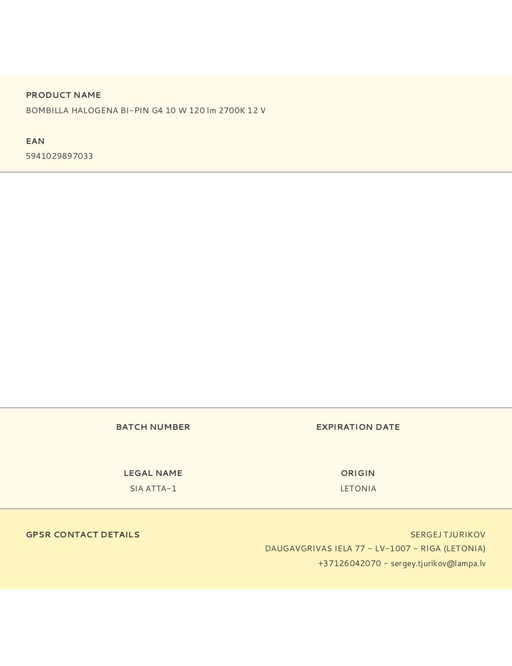 Bombilla halogena bi-pin g4 10 w 120 lm 2700k 12 v