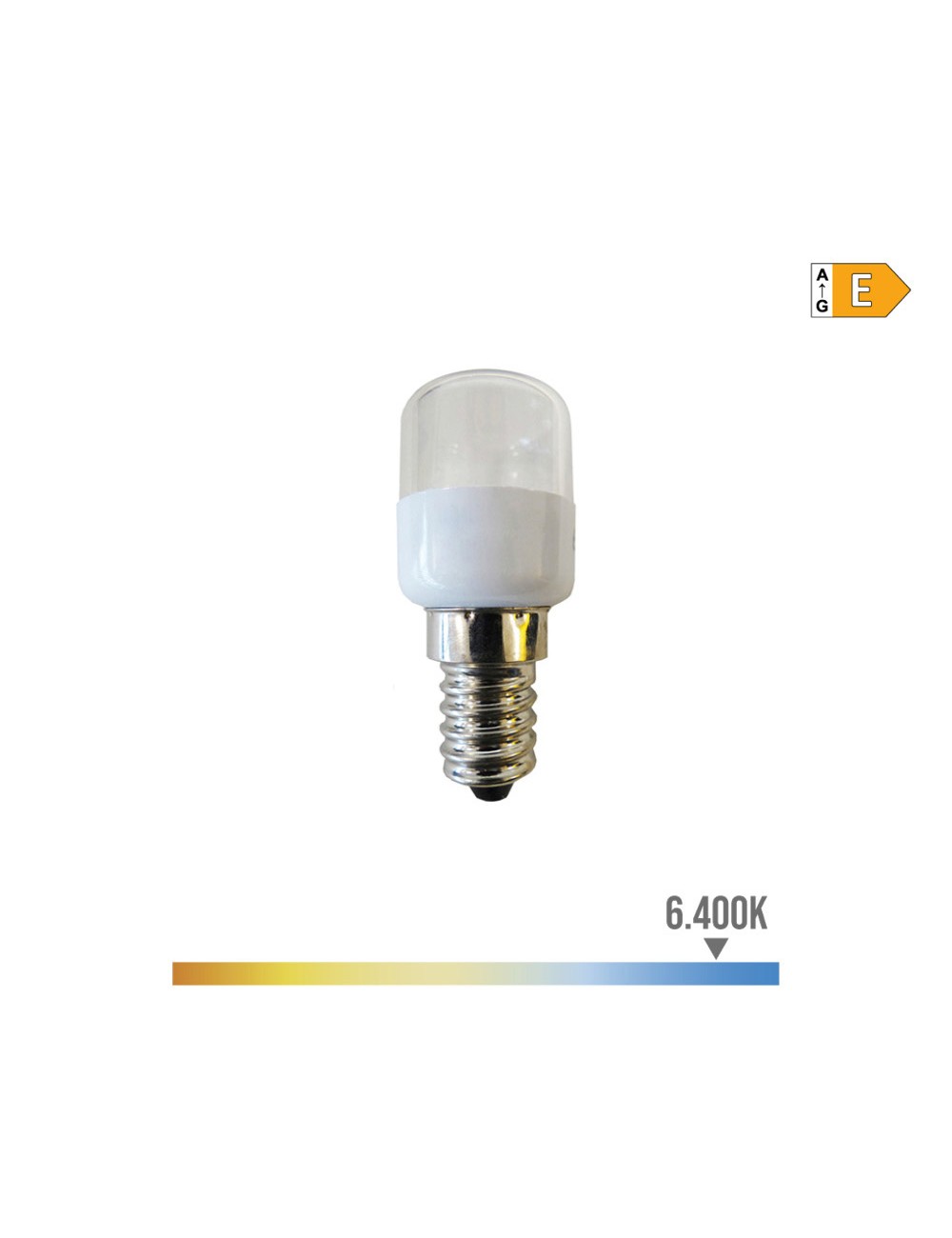 Bombilla tubular (frigorífico) led e14 0,5 w 55 lm 6400 k luz fría ø2,6 x 6 cm