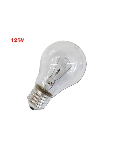 Bombilla incandescente standard clara 60w e27 125 v (solo uso industrial)