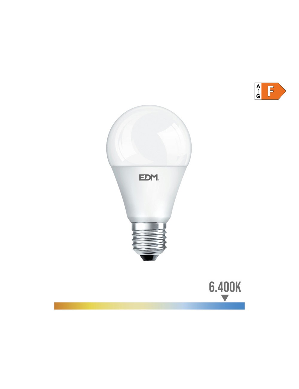 Bombilla standard led e27 12 w 1154 lm 6400 k luz fria ø 6 x 11 cm