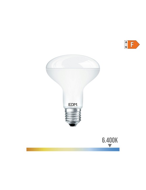 Bombilla reflectora led r90 e27 12 w 1154 lm 6400 k luz fria ø9 x 12,1 cm